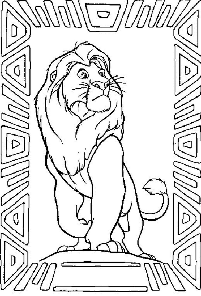 Kids-n-fun.de | Malvorlage Der König der Löwen Mufasa